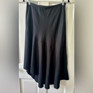 NWT Nic+Zoe Linen Blend Black Onyx Asymmetrical Skirt Women’s Size 8